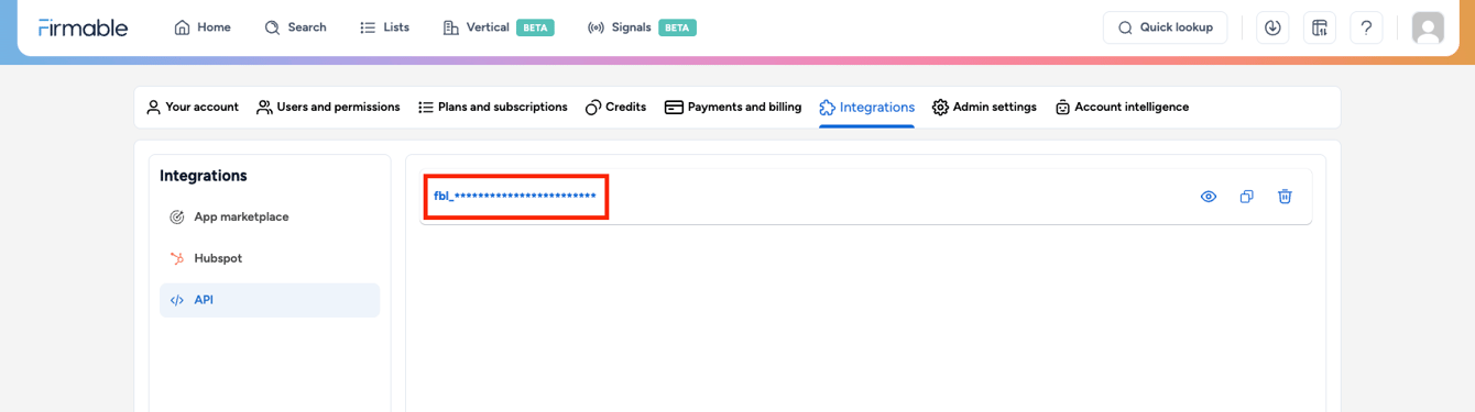 How to set up Firmable API