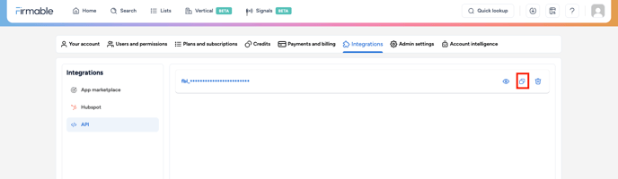 7 copy api key