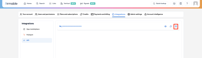 8 delete api key