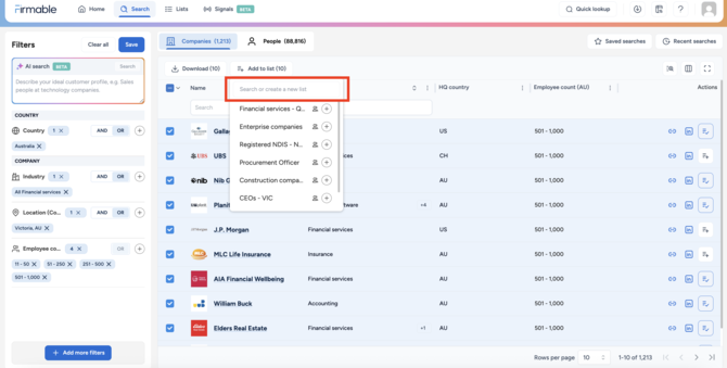 Creating list name