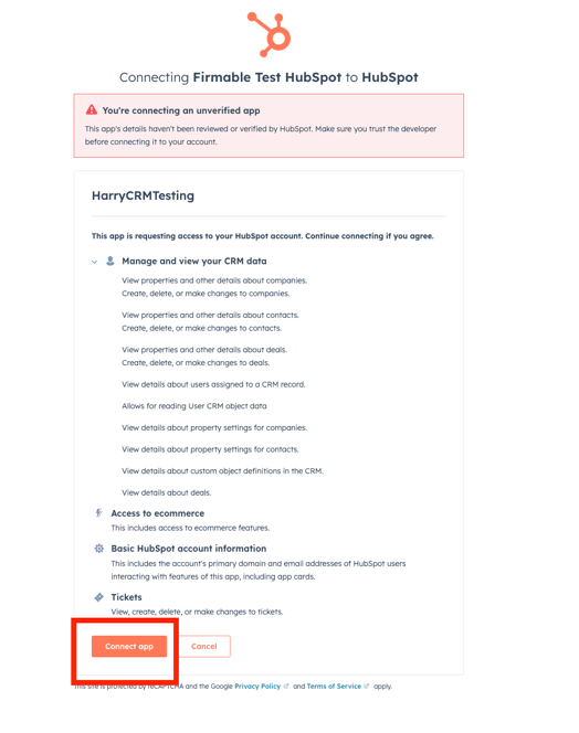 Reconnect hubspot
