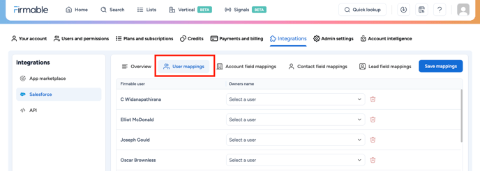 Salesforce mapping 1