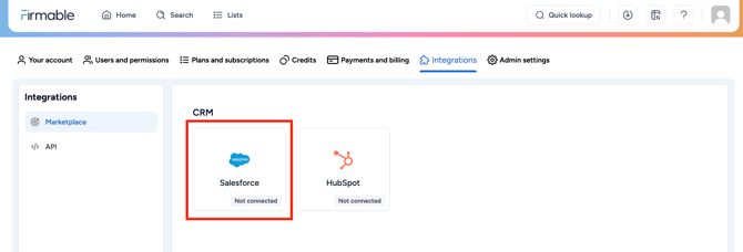 Salesforce unconnected CRM