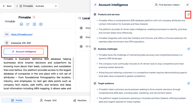 Whats new - account intel