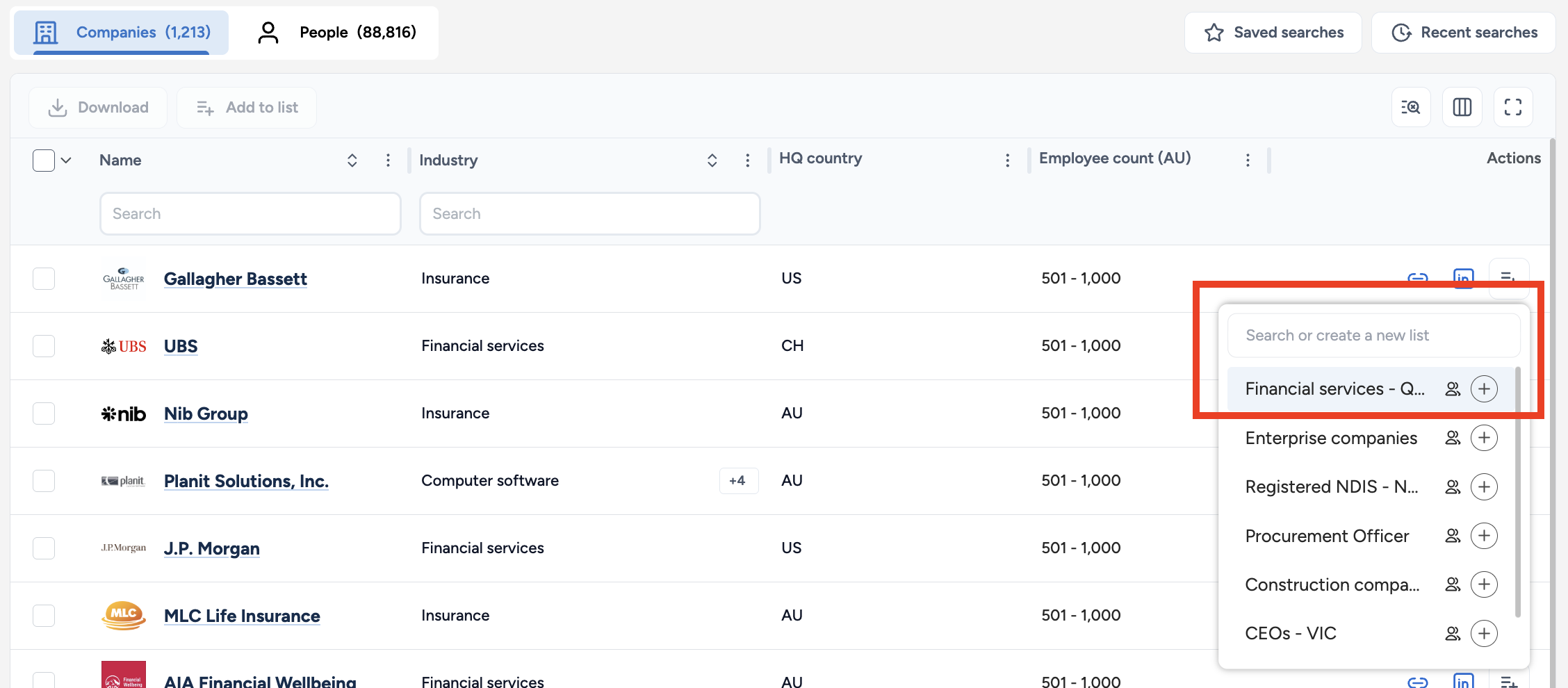 How to create and manage lists