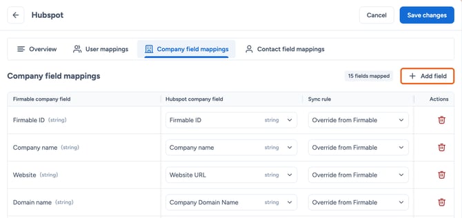 + Add field highlighted