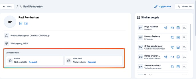 Two Request links highlighted
