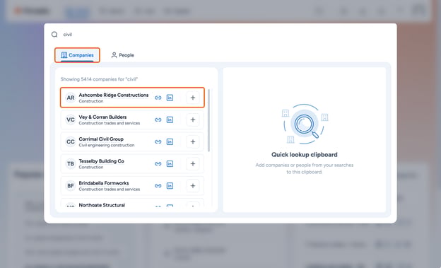 Search input with BHP typed highlighted