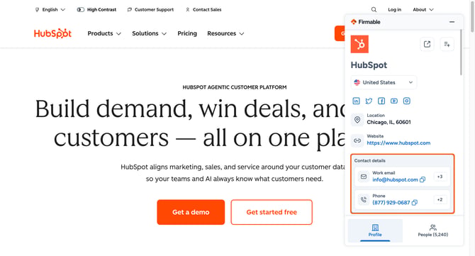 If you want to move the location of the browser extension, simply click on the Firmable logo
