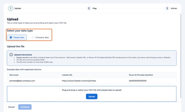 How to use the data upload and enrichment exchange