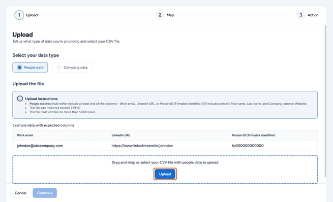 How to use the data upload and enrichment exchange